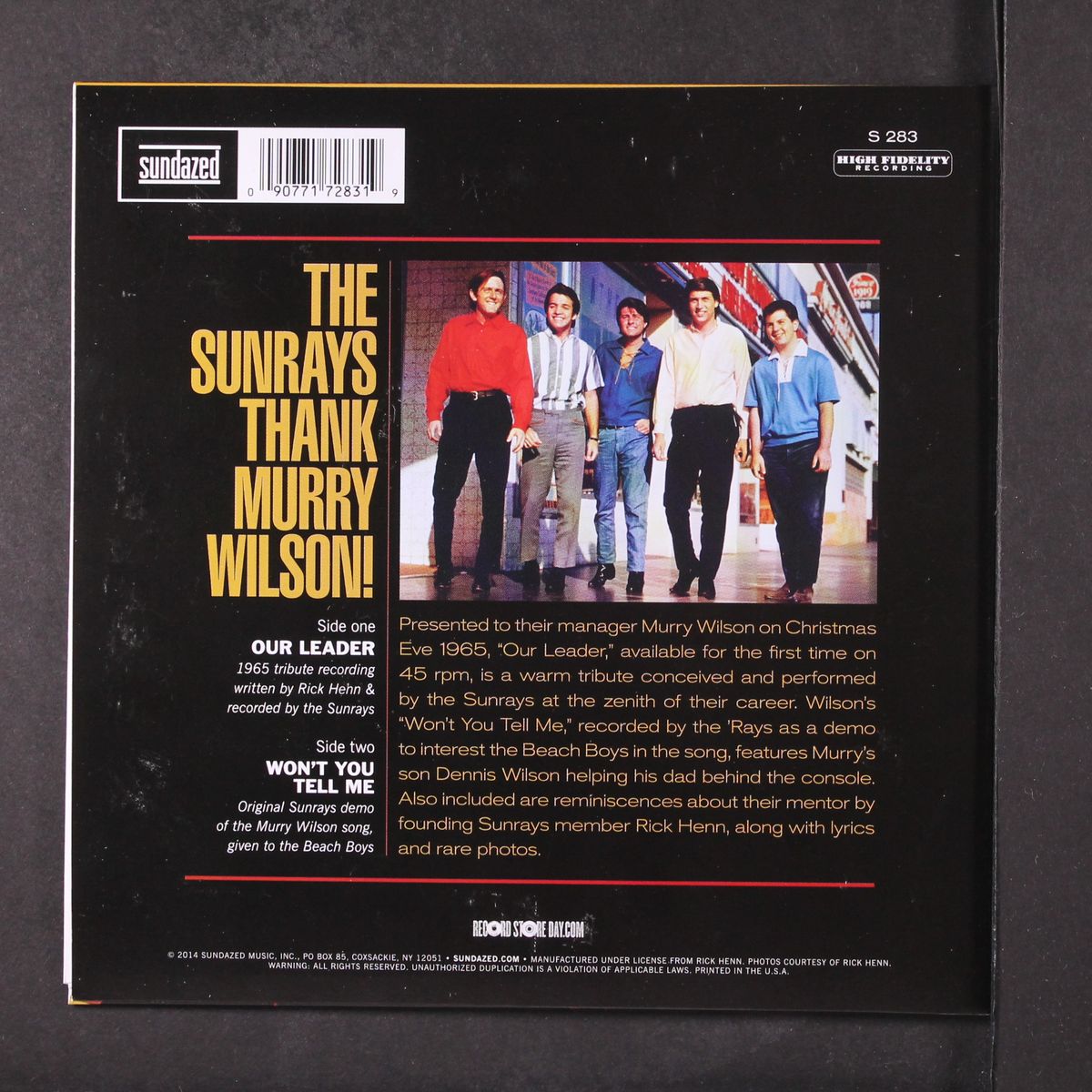 our leader / won't you tell me (demo) by SUNRAYS