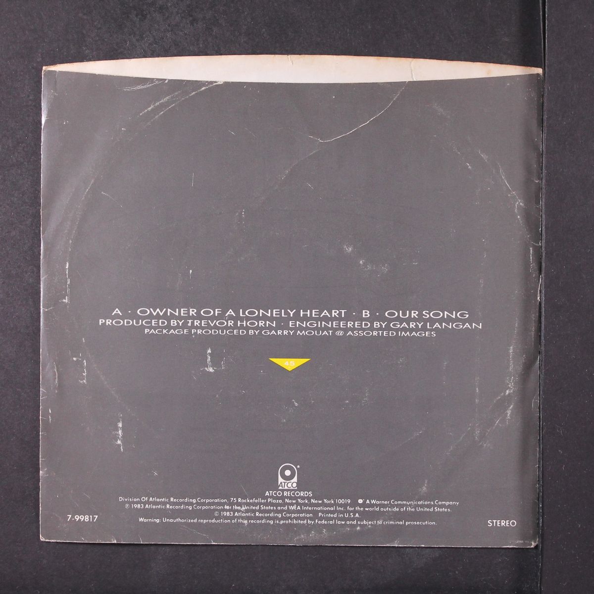 owner of a lonely heart / our song by YES