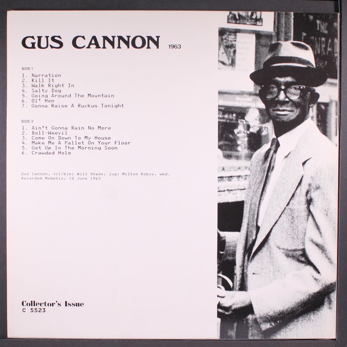 1963 by GUS CANNON