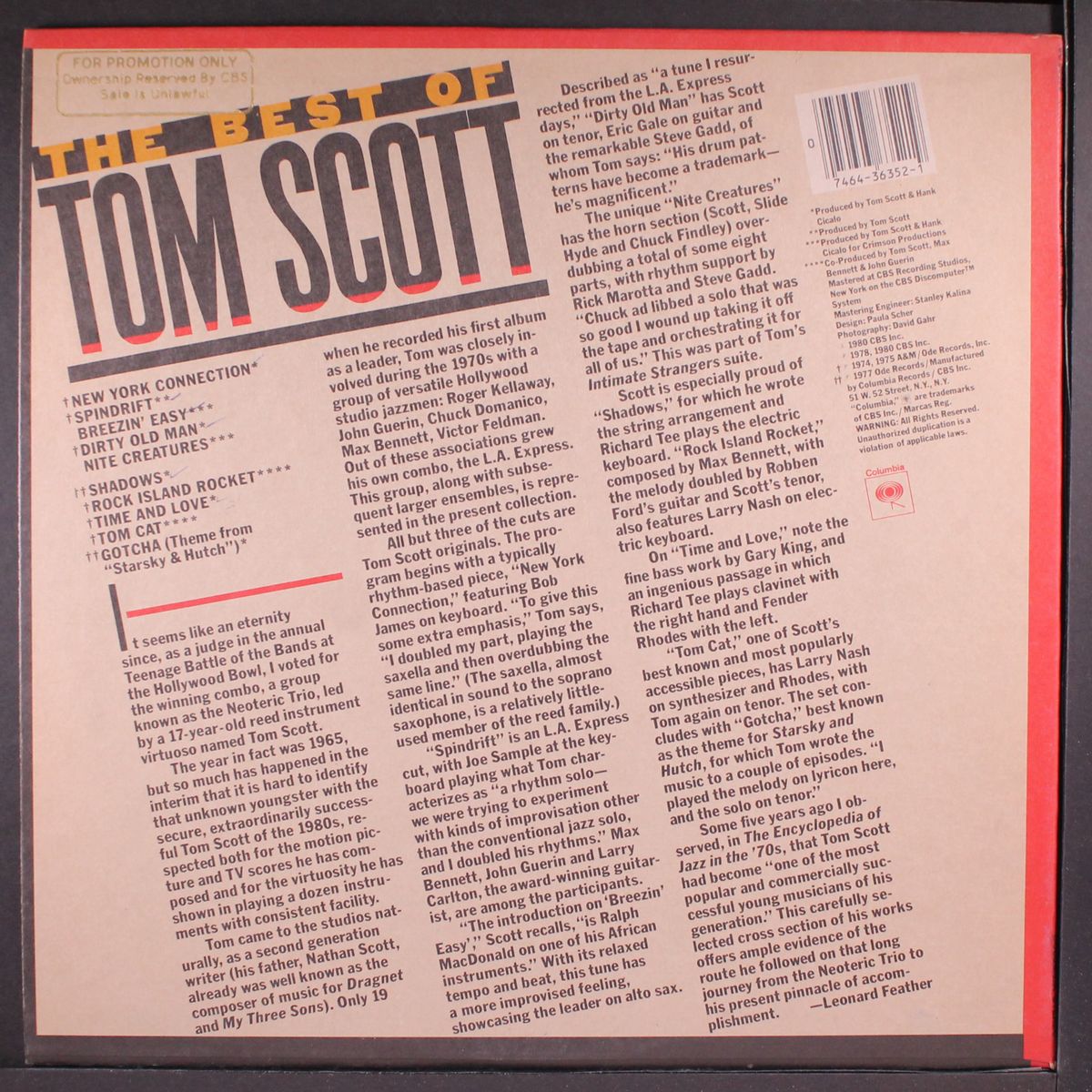best of by TOM SCOTT