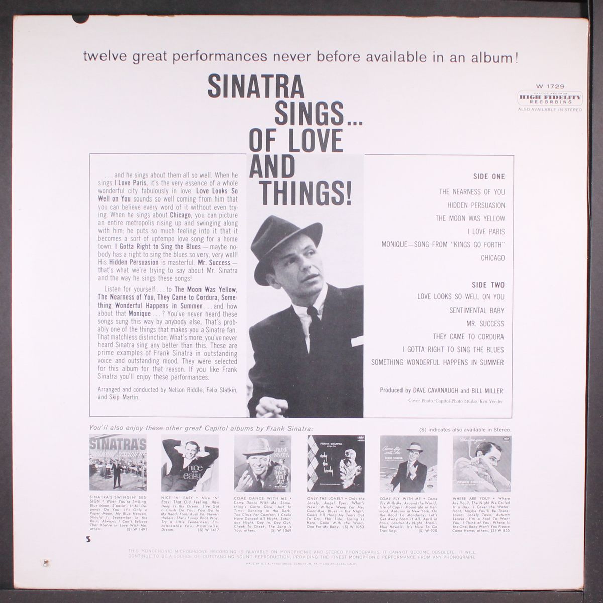 of love and things by FRANK SINATRA