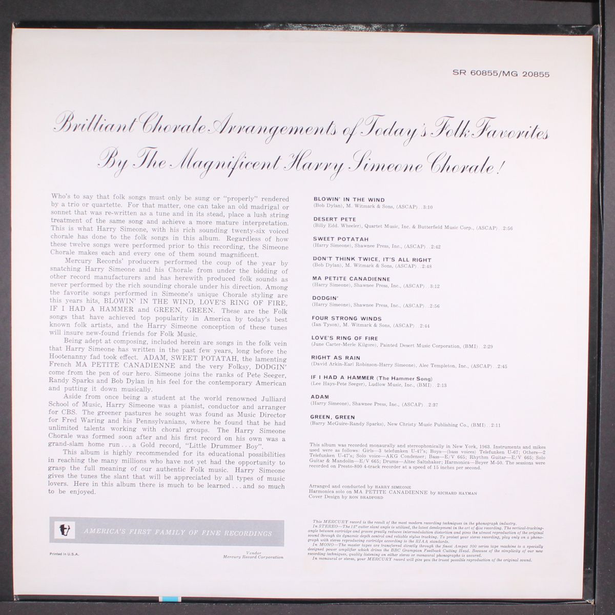 the wonderful songs of folk by HARRY SIMEONE