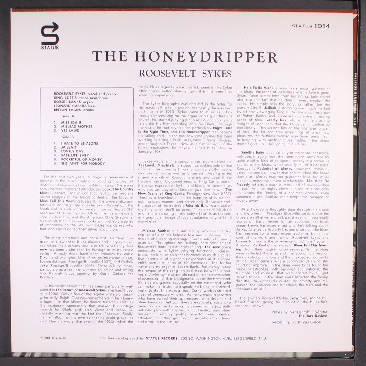 the honeydripper by ROOSEVELT SYKES
