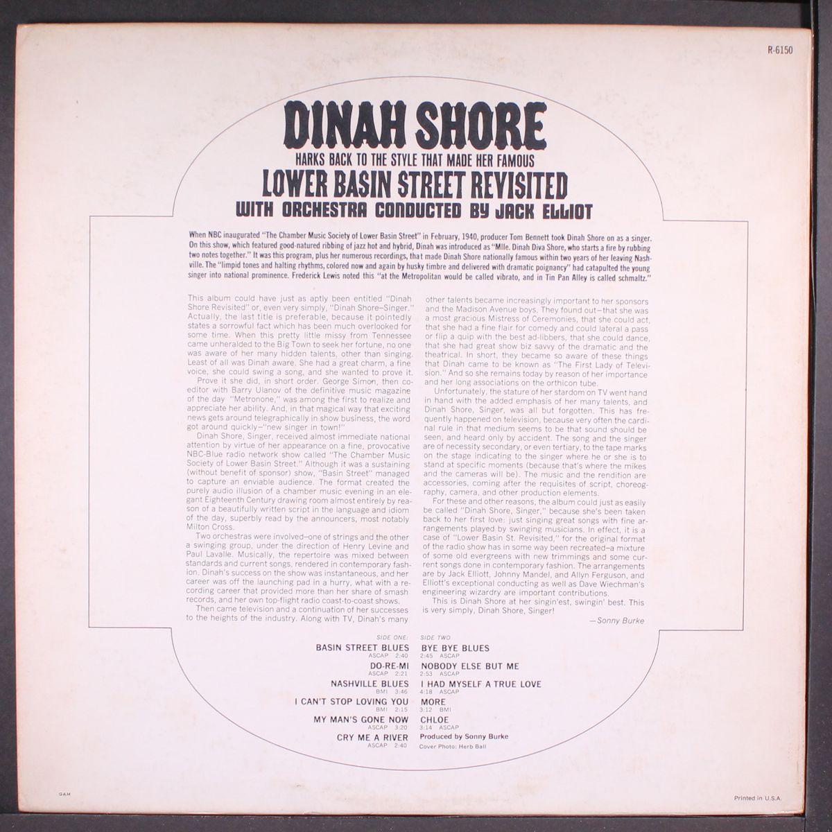 lower basin street rivisited by DINAH SHORE