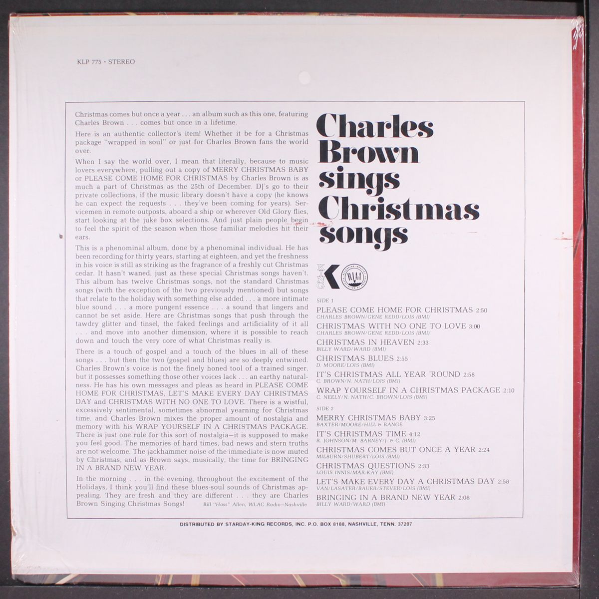 sings christmas songs by CHARLES BROWN