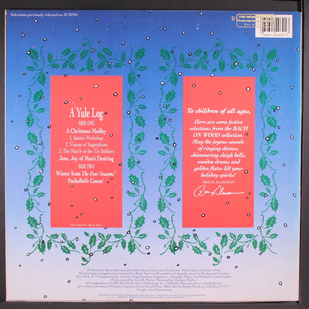 a yule log by BRIAN SLAWSON