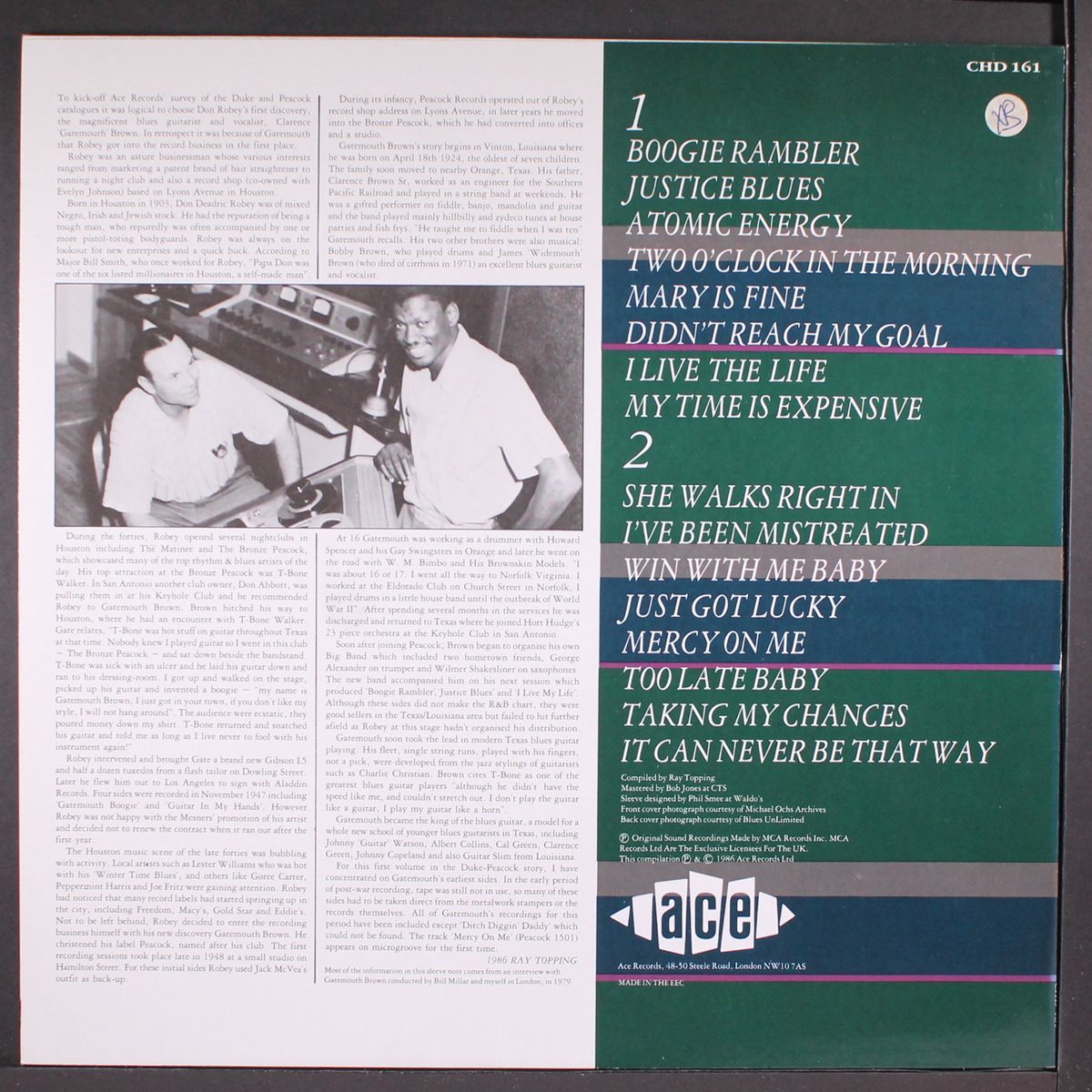 the duke peacock story, vol. 1 by GATEMOUTH BROWN