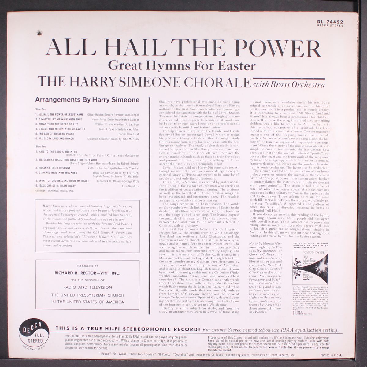 all hail the power by HARRY SIMEONE CHORALE