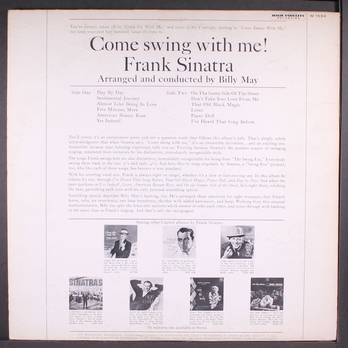 come swing with me! by FRANK SINATRA
