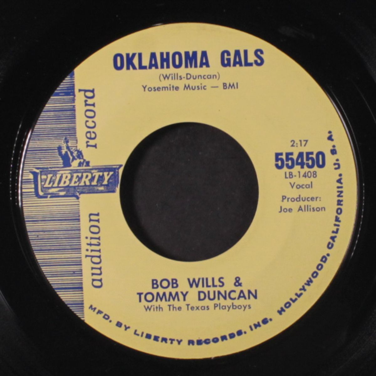 oklahoma gals / tomorrow i'll cry by BOB WILLS & TOMMY DUNCAN