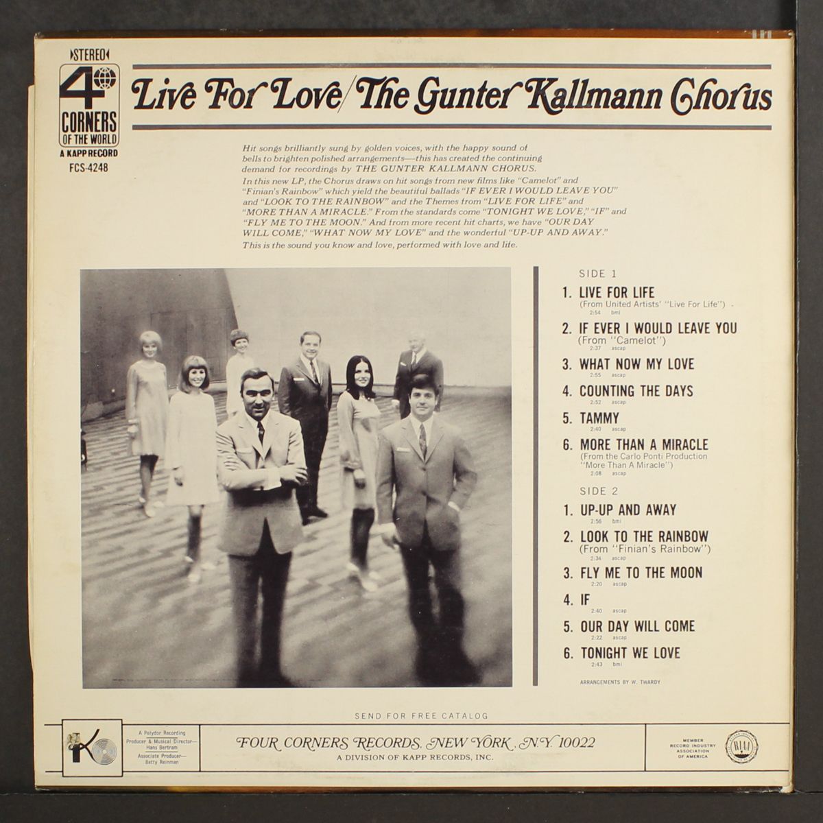 live for love by GUNTER KALLMANN CHORUS