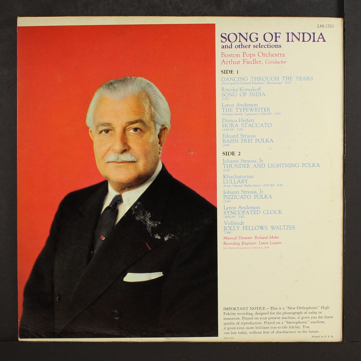 song of india by ARTHUR FIEDLER & BOSTON POPS