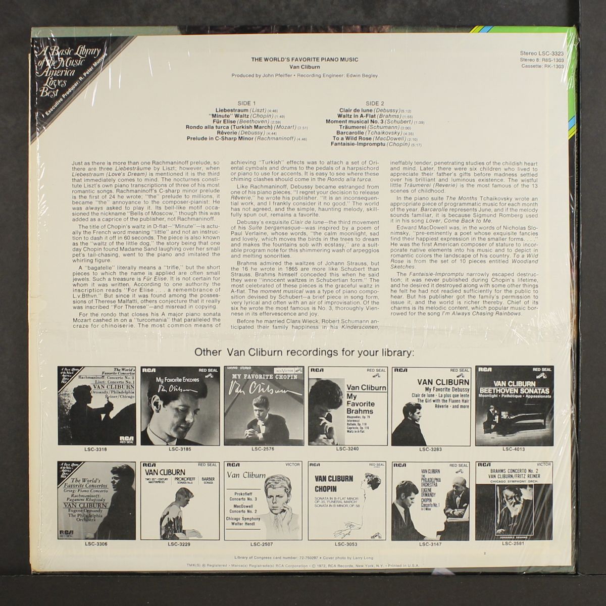the world's favorite piano music by VAN CLIBURN