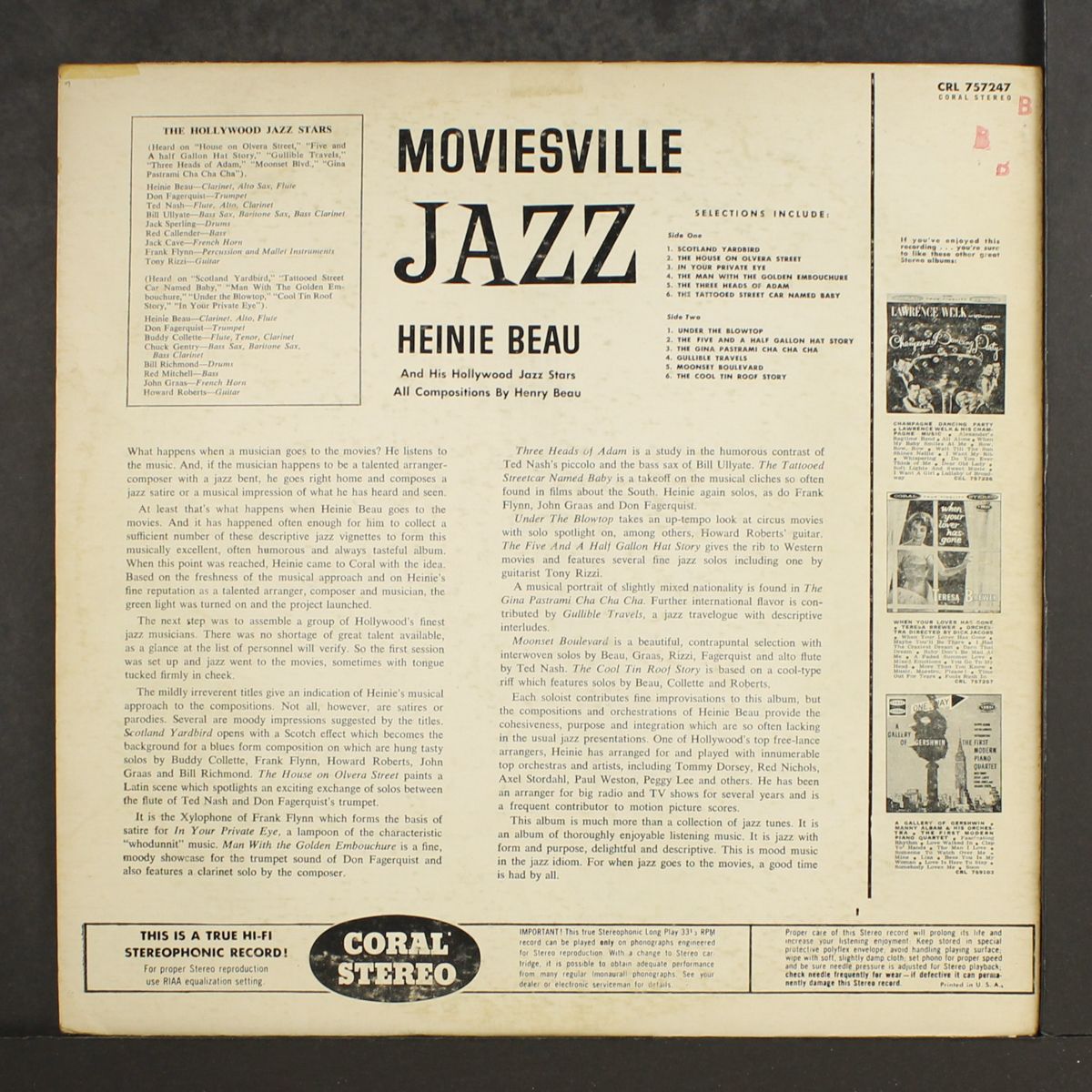 moviesville jazz by HEINIE BEAU