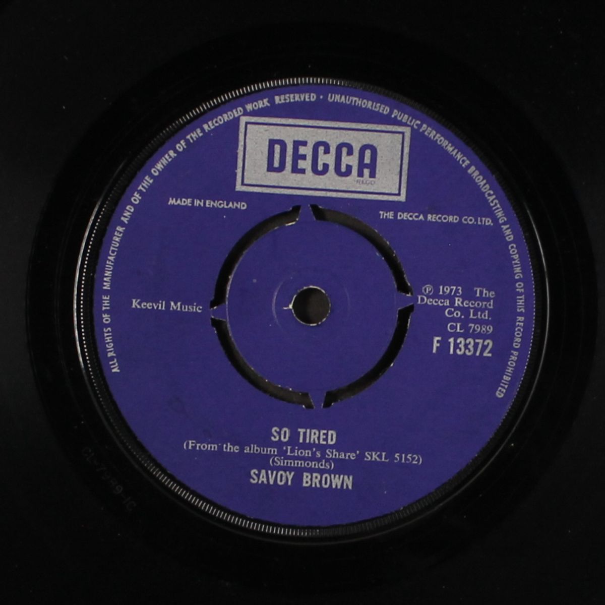 the saddest feeling / so tired by SAVOY BROWN