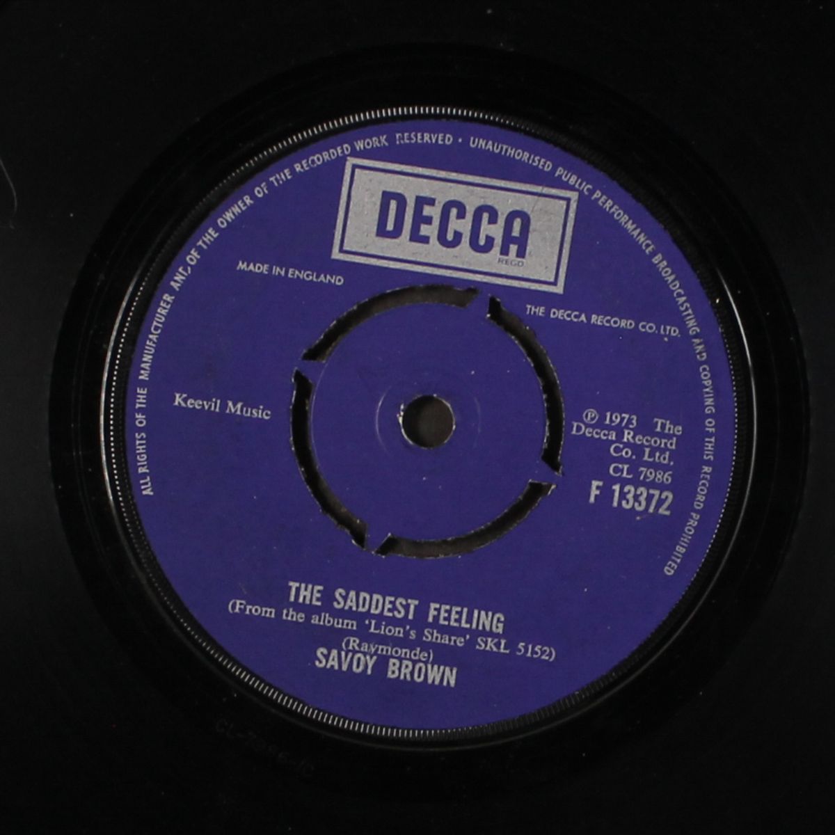 the saddest feeling / so tired by SAVOY BROWN