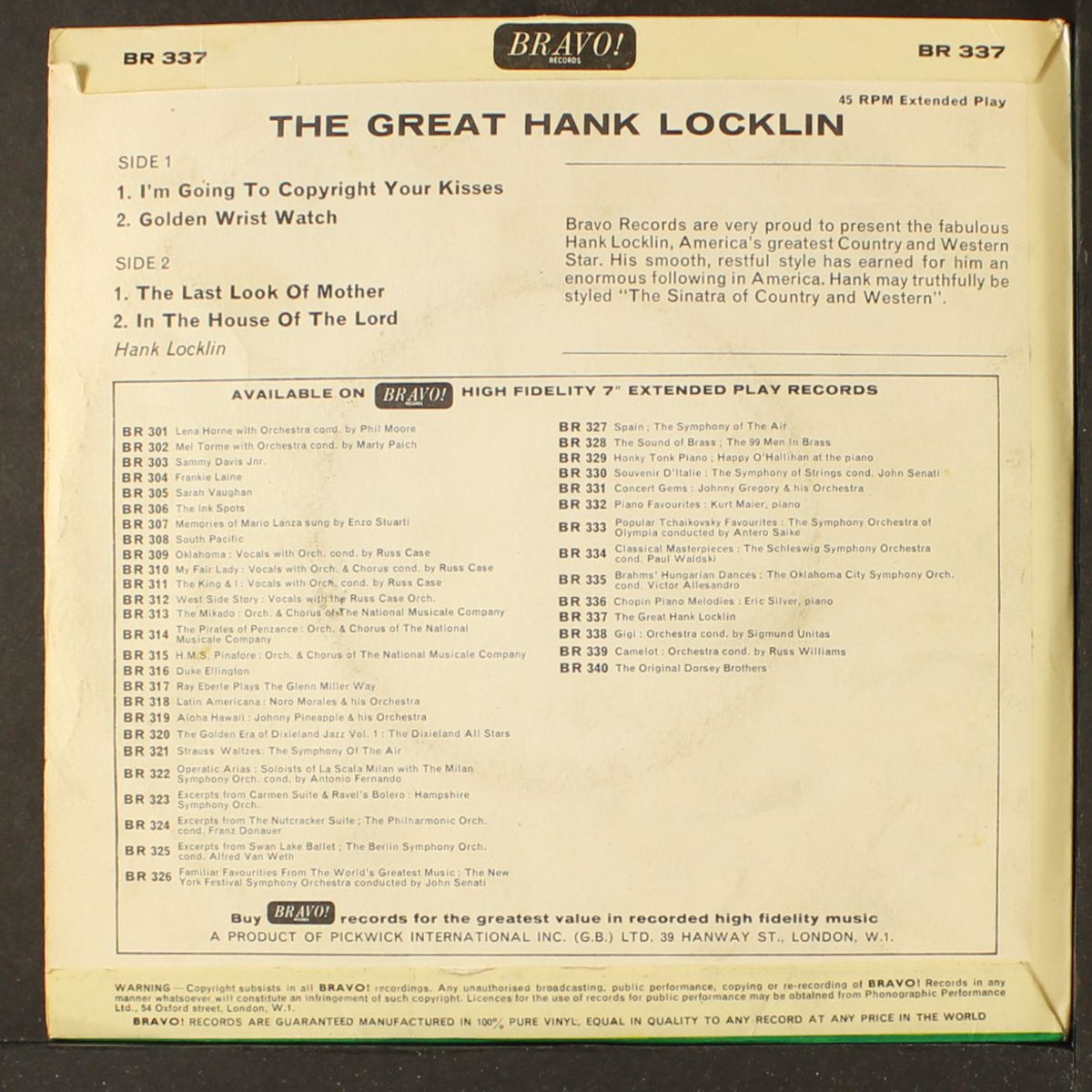 the great by HANK LOCKLIN