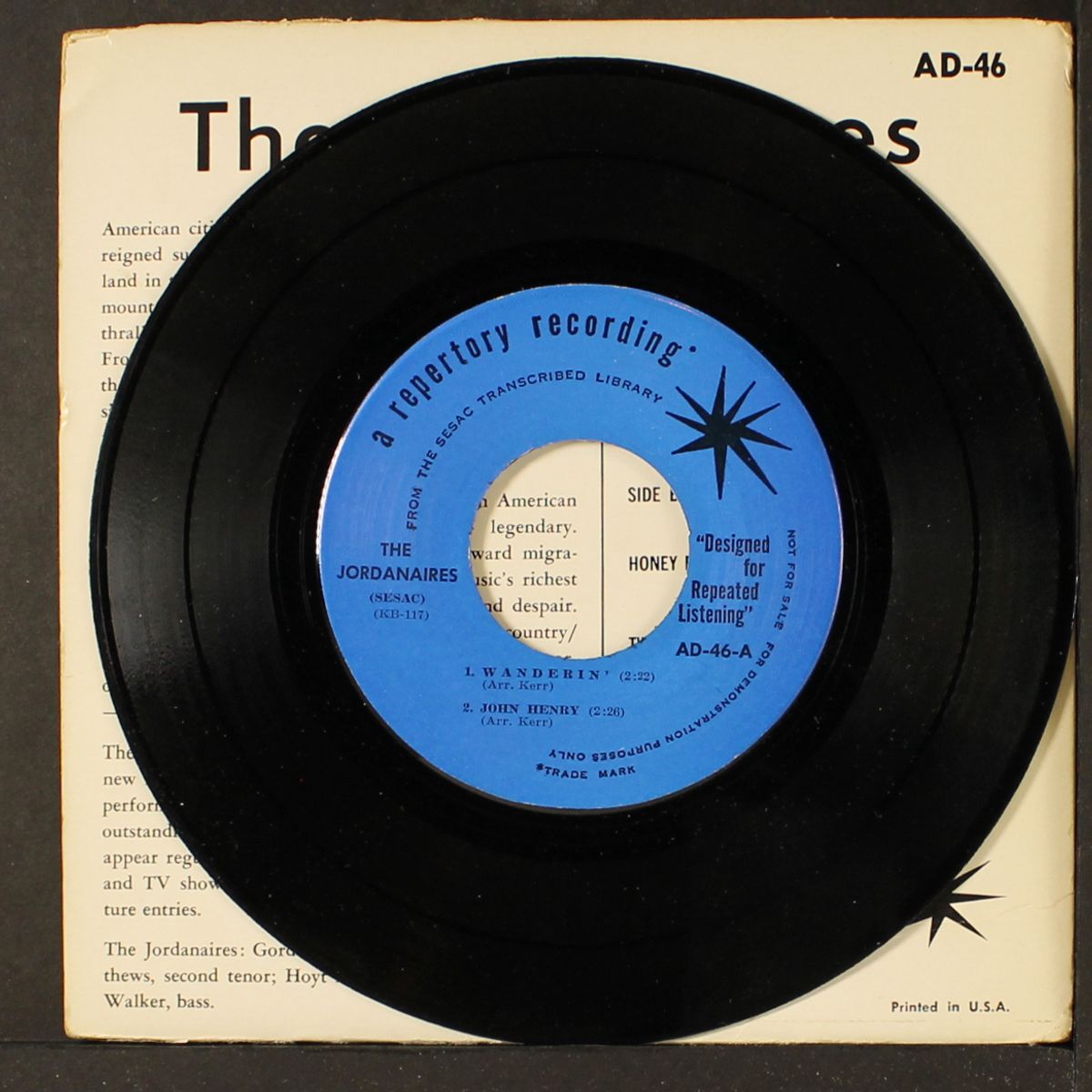 songs of the plains by JORDANAIRES
