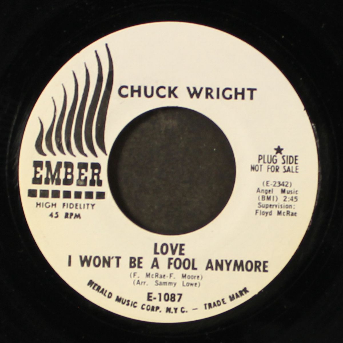 love i won't be your fool anymore / dear beloved by CHUCK WRIGHT