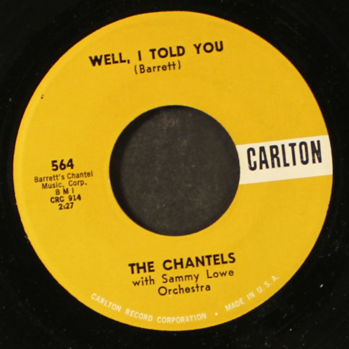well, i told you / still by CHANTELS