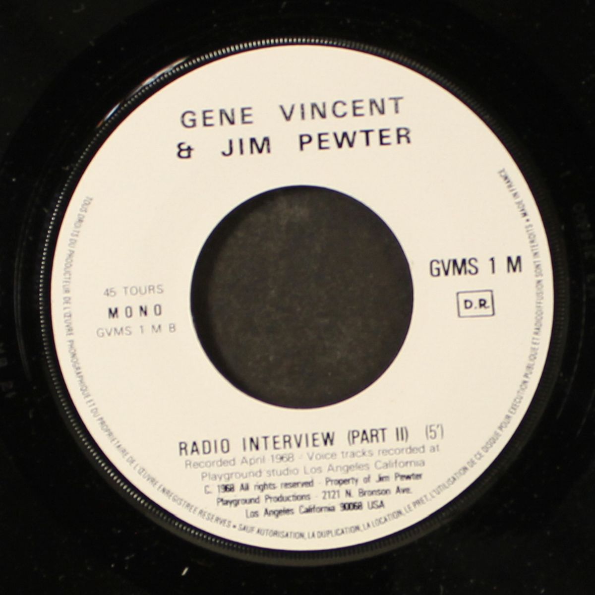 radio interview / part 2 by GENE VINCENT & JIM PEWTER