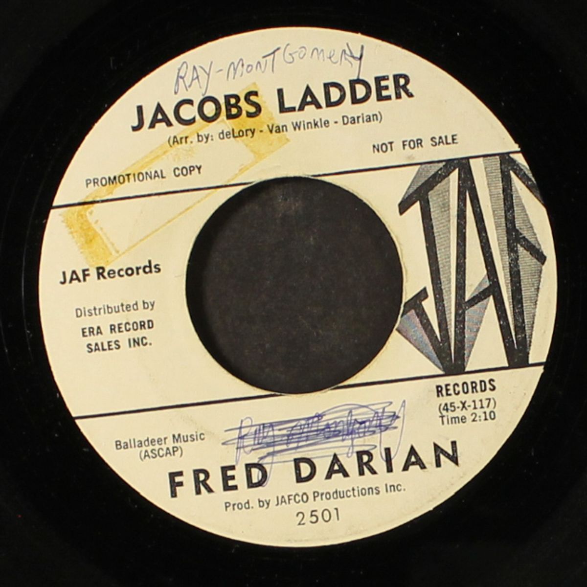 jacobs ladder / didn't i cry by FRED DARIAN
