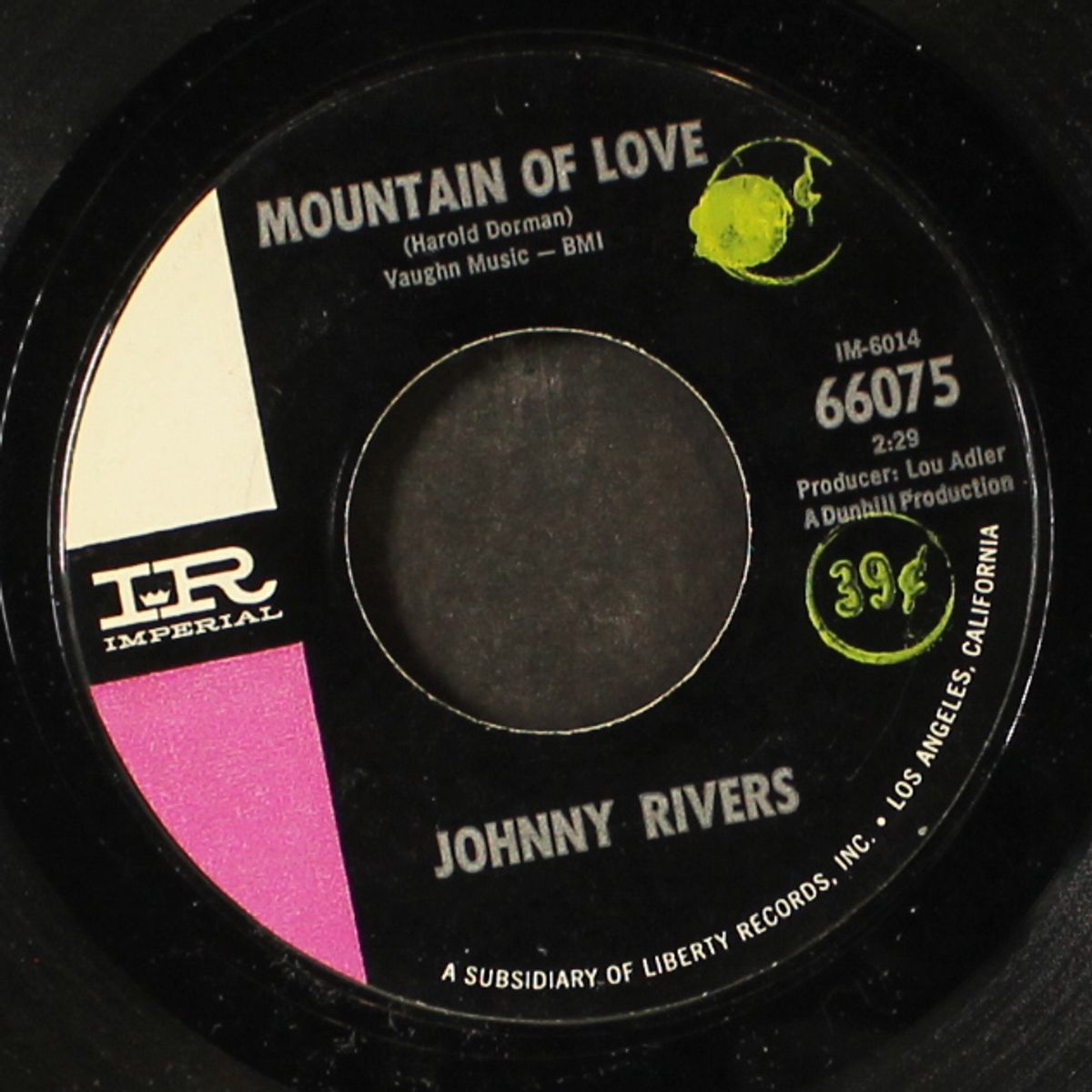 mountain of love / moody river by JOHNNY RIVERS
