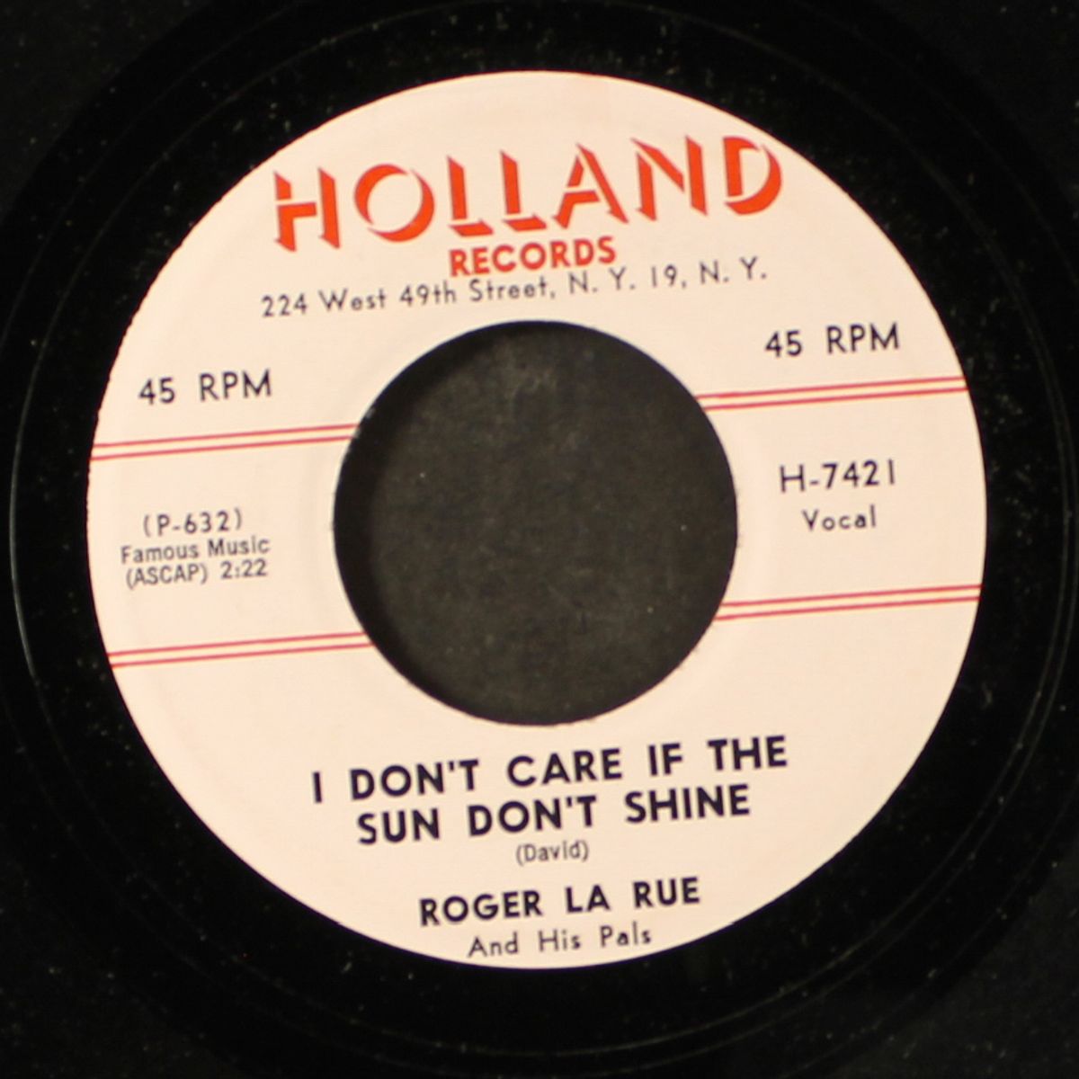 i don't care if the sun don't shine by ROGER LA RUE