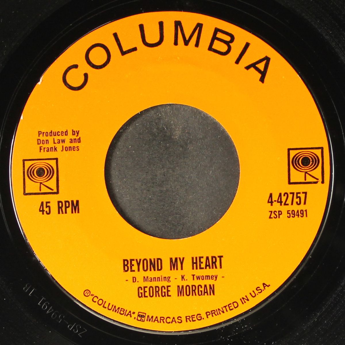 beyond my heart / where is my love by GEORGE MORGAN