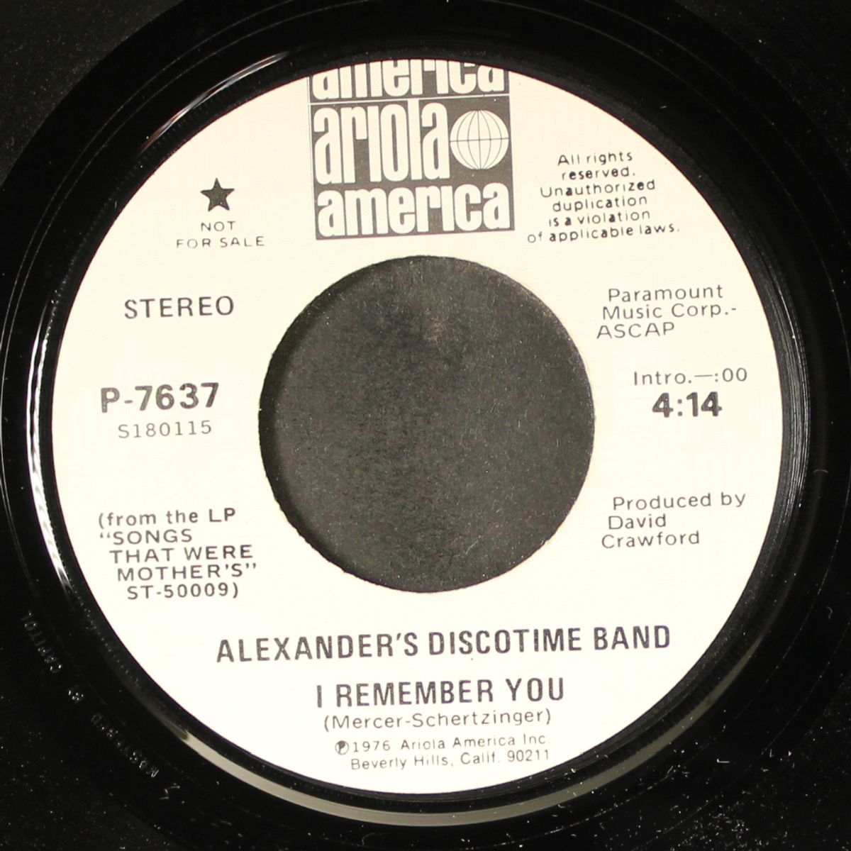 i remember you / mono by ALEXANDER'S DISCOTIME BAND