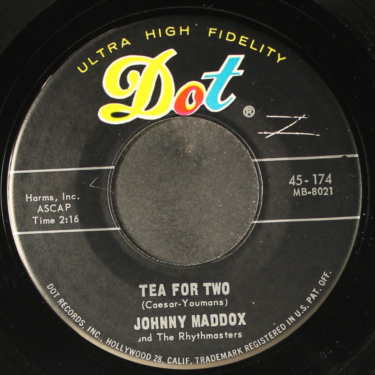 jealous / tea for two by JOHNNY MADDOX