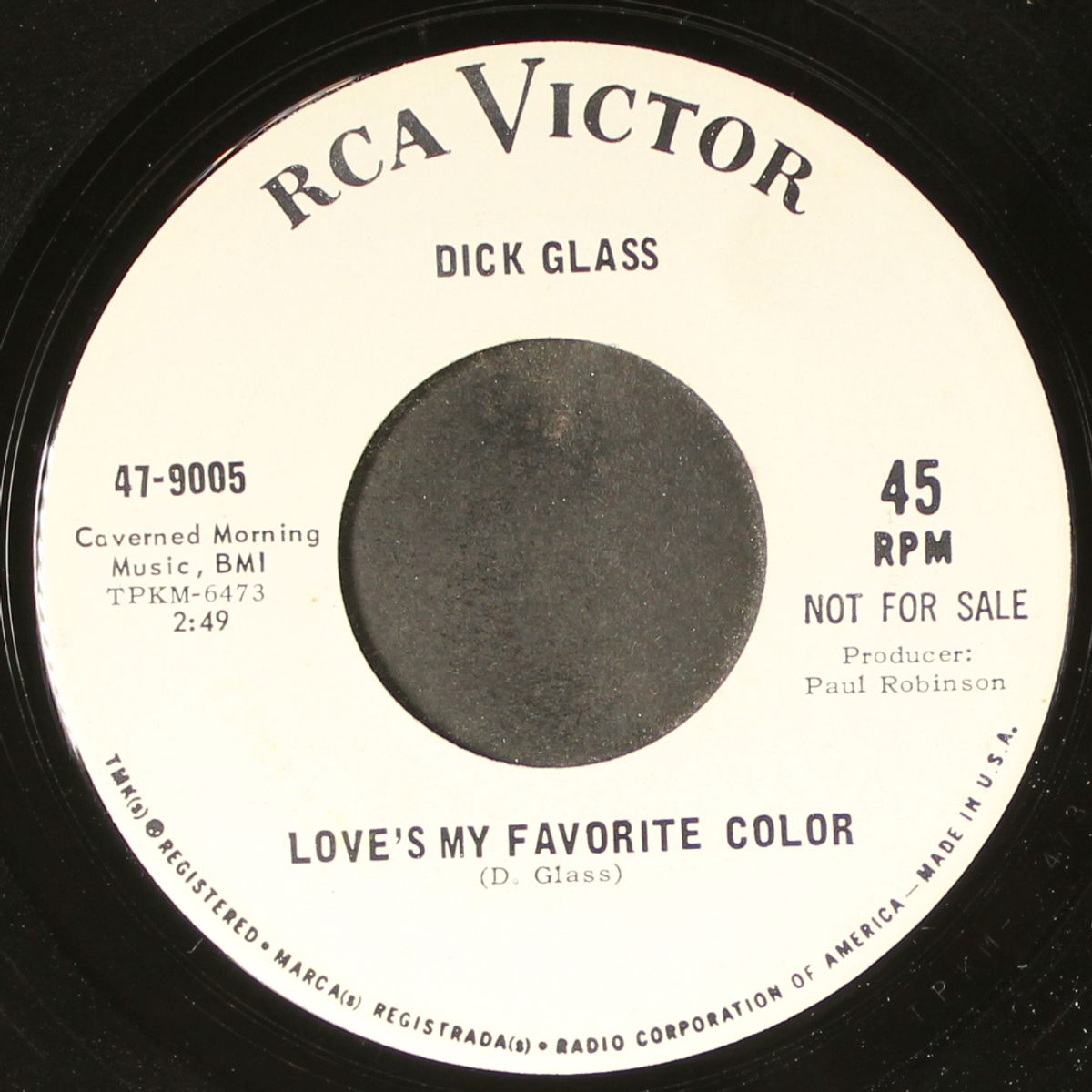 love's my favorite color / the little white cloud that cried by DICK GLASS