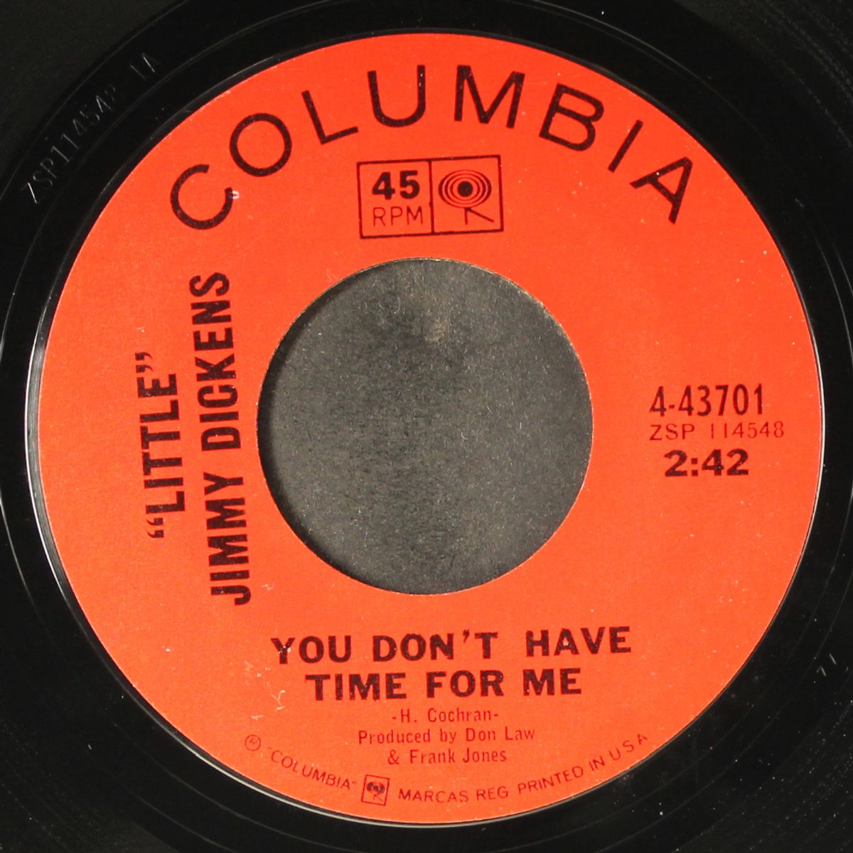 who licked the red off your candy / you don't have time for me by "LITTLE" JIMMY DICKENS