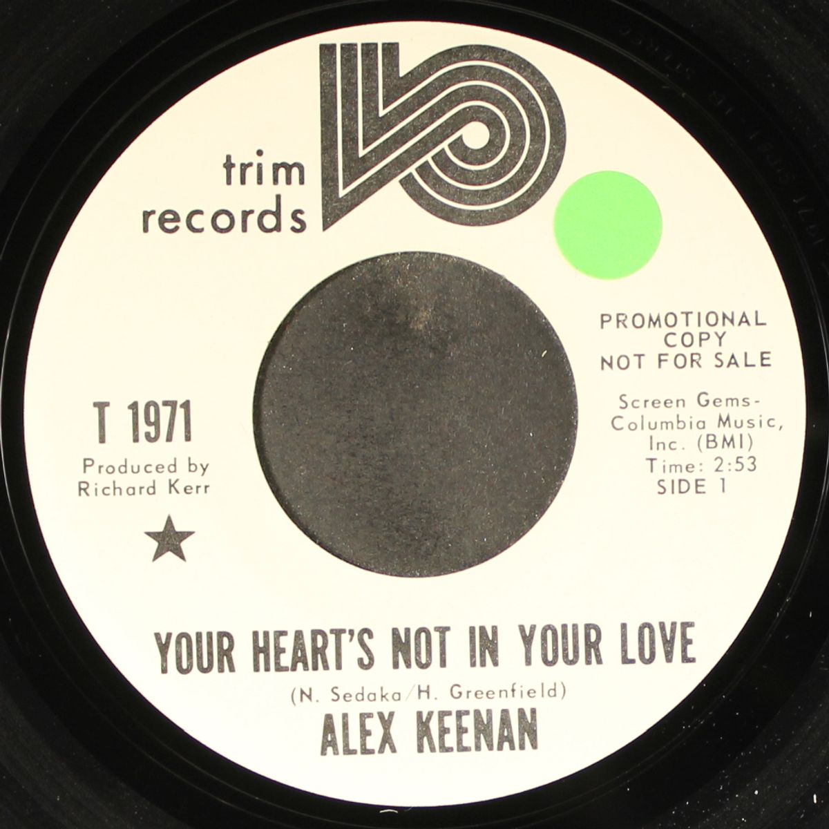 your heart's not in your love / she's going my way by ALEX KEENAN