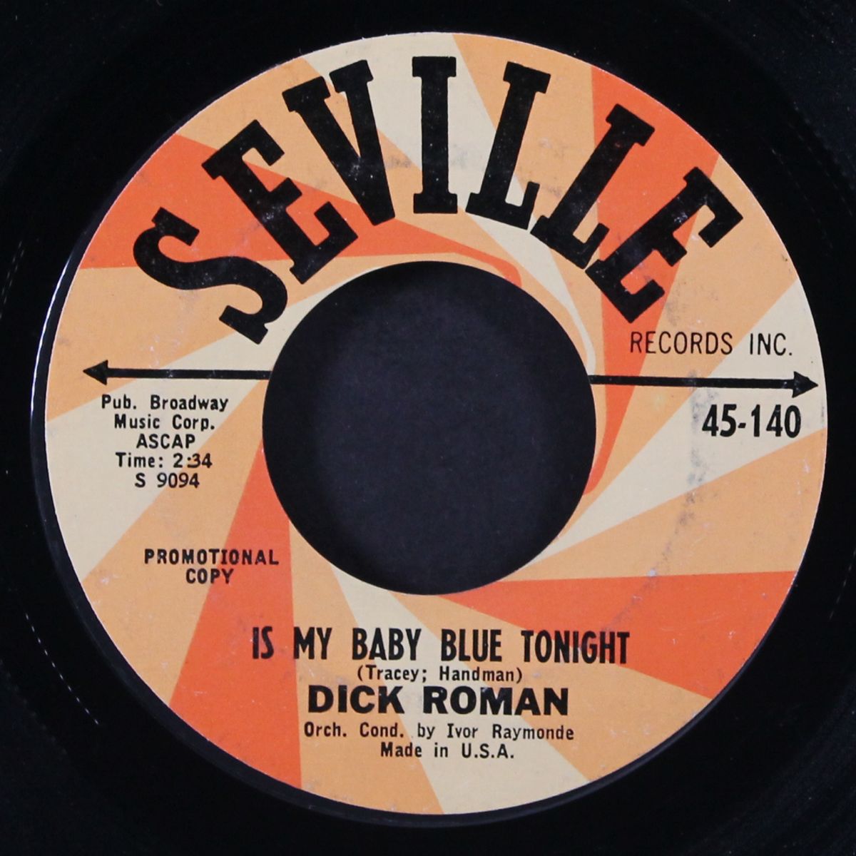 when you start your loving / is my baby blue tonight by DICK ROMAN