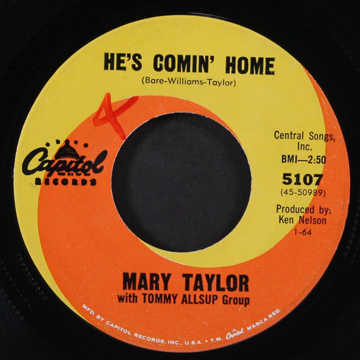 he's comin' home / little bobby bear by MARY TAYLOR