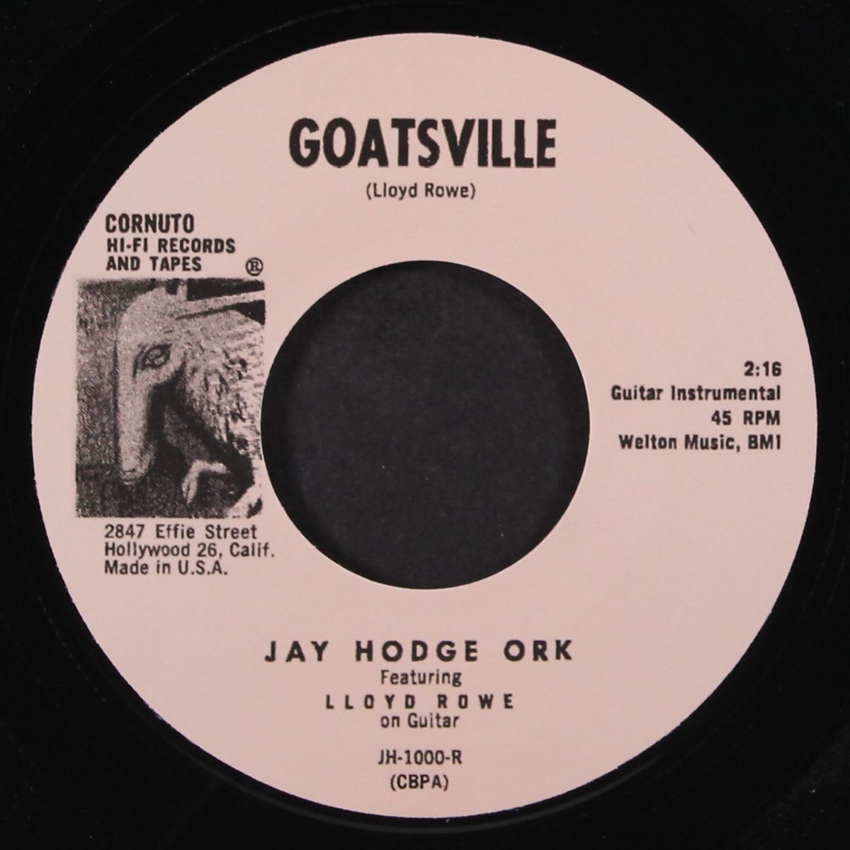 goatsville / come back pretty baby by JAY HODGE ORK / MECIE JENKINS
