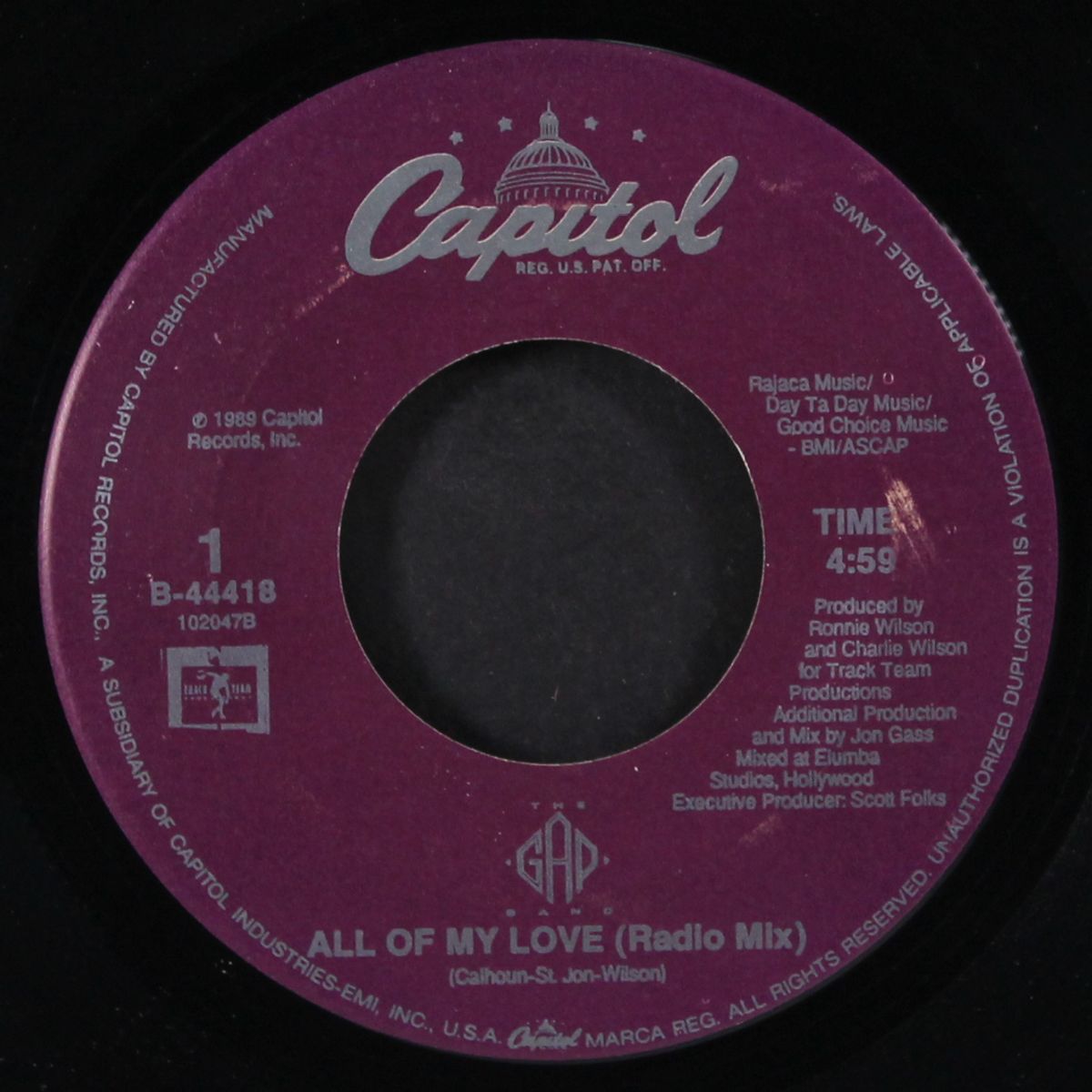 all of my love / 7" mix by GAP BAND