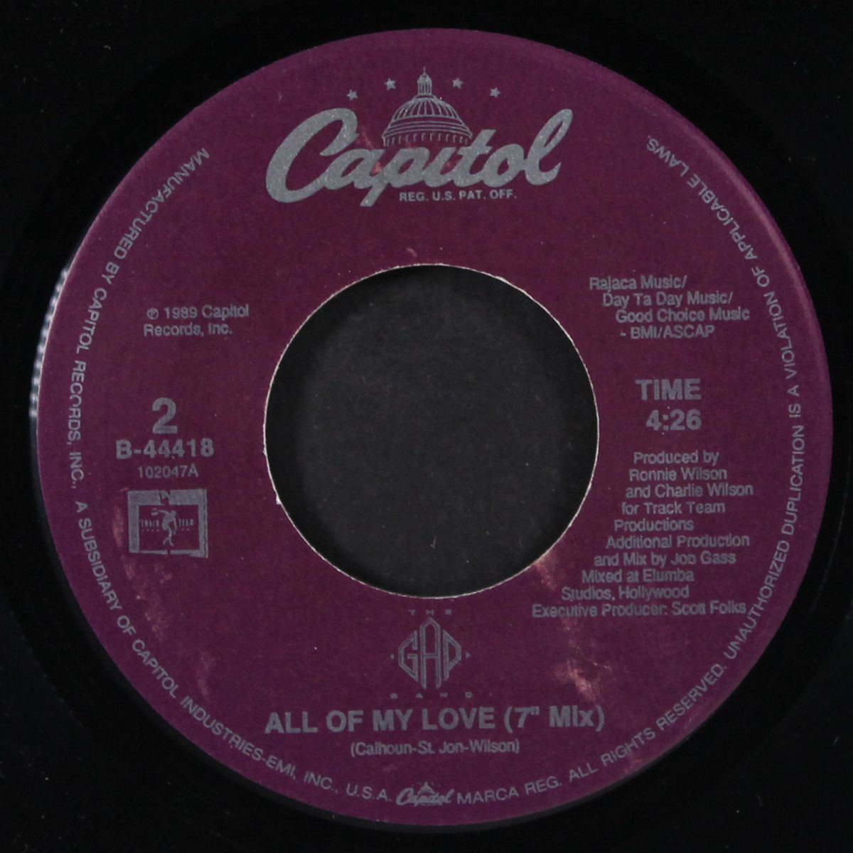 all of my love / 7" mix by GAP BAND