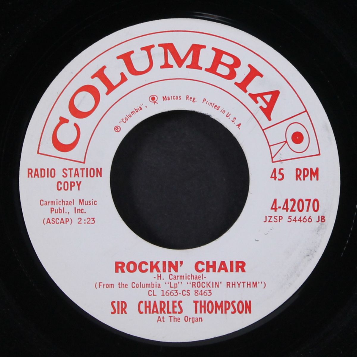 cow cow boogie / rockin' chair by SIR CHARLES THOMPSON
