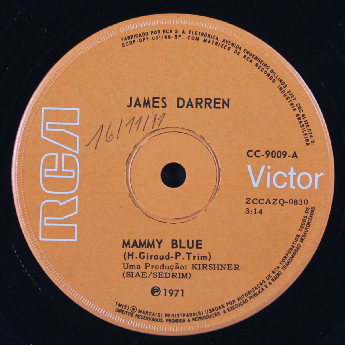 as long as you love me / mammy blue by JAMES DARREN