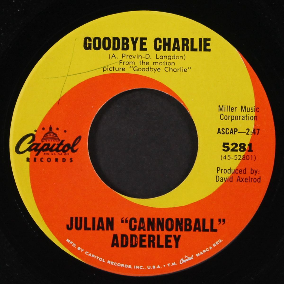 goodbye charlie / little boy with the sad eyes by JULIAN 'CANNONBALL' ADDERLEY