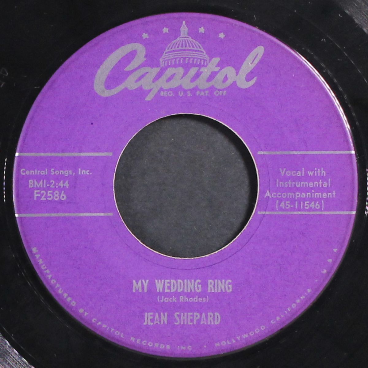 my wedding ring / forgive me john by JEAN SHEPARD