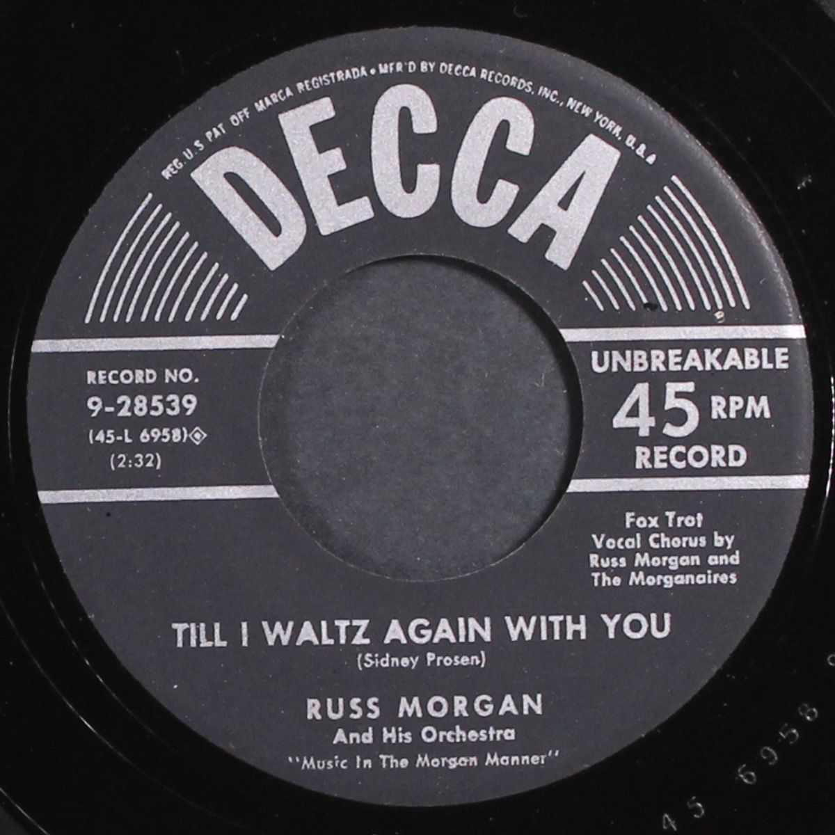 till i waltz again with you / must i cry again by RUSS MORGAN