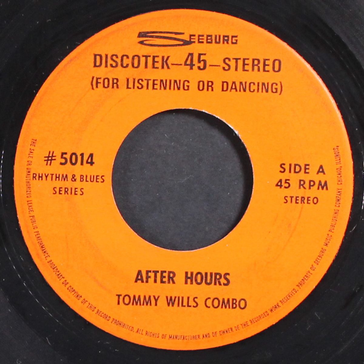 after hours / texas twister by TOMMY WILLS COMBO