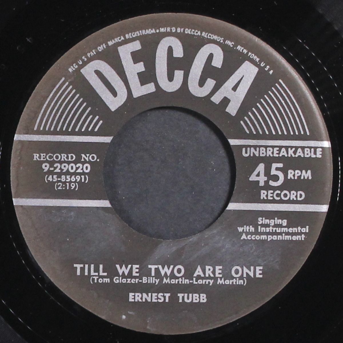 till we two are one by ERNEST TUBB