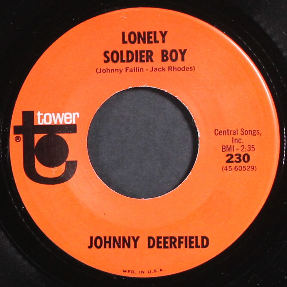 lonely soldier boy / gift of love by JOHNNY DEERFIELD