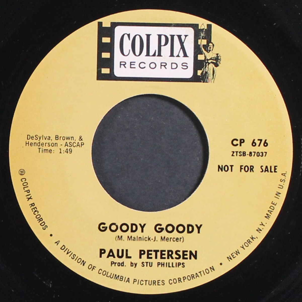amy / goody goody by PAUL PETERSEN