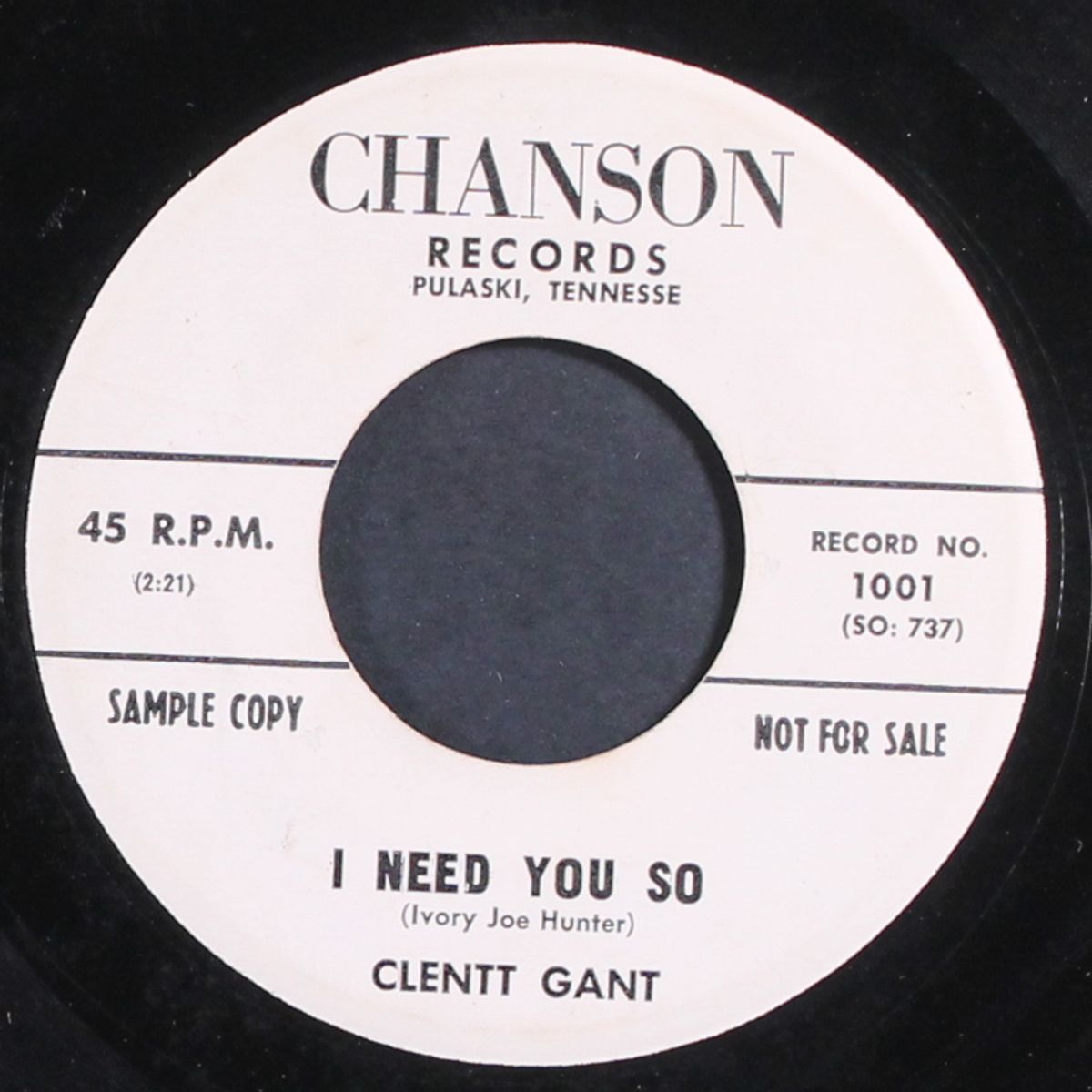 i'm a lucky so and so / i need you so by CLENTT GANT