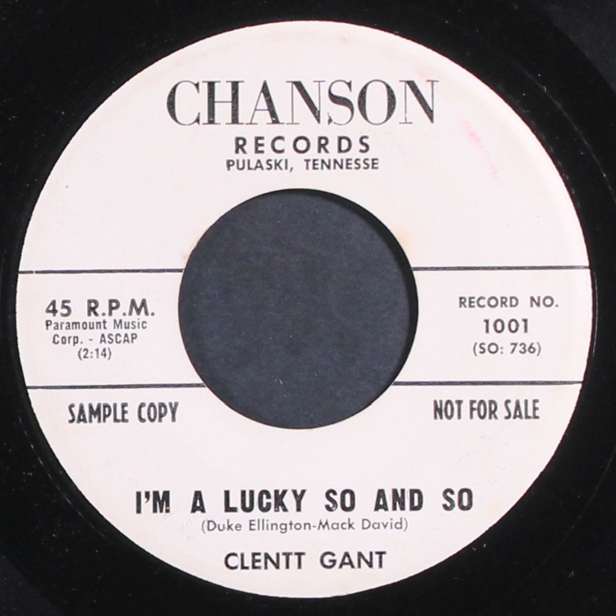 i'm a lucky so and so / i need you so by CLENTT GANT